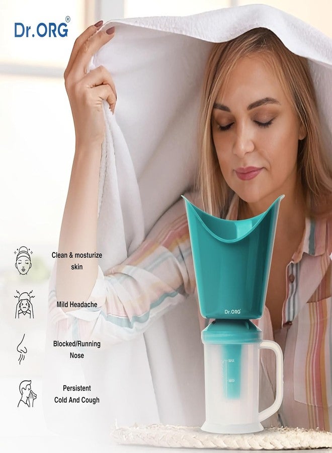 Dr. ORG Dr.Org 3 in 1 steamer for cold and cough, vaporizer steamer for cough,cold and facial, steam inhaler & vapourisers for adult & Kids (Green, Pack of 2) - Image 2