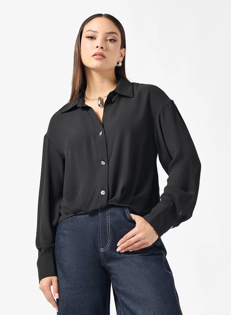 ONLY Onlneiva Life Long Sleeve Balloon Shirt