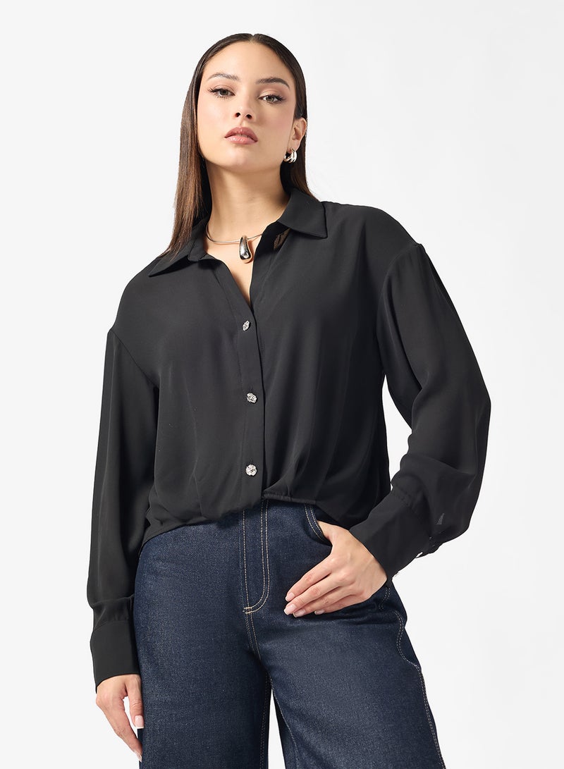 ONLY Onlneiva Life Long Sleeve Balloon Shirt - Image 1