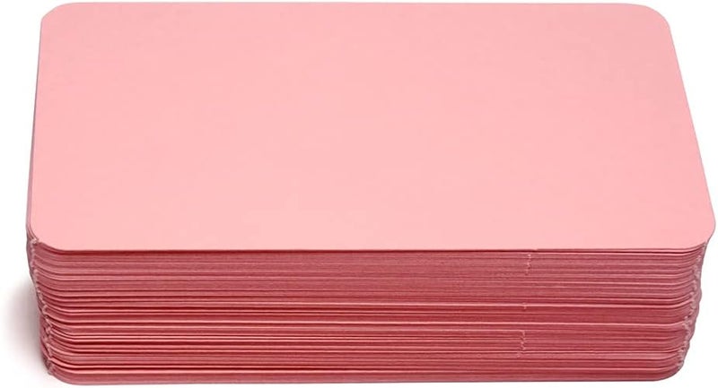 PPAPPAPPIYO 3.5x2 Blank color index cards (100) Paper - Blank (pink) - Image 1