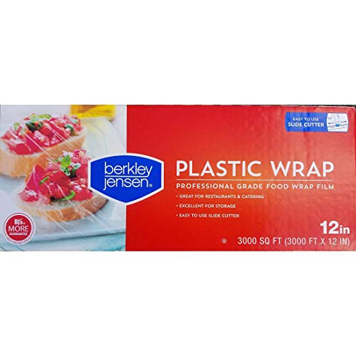 Berkley Jensen Berkley Jensen Professional Plastic Wrap with Cutter Slide 3000 Foot X 12 Inches Food Service Film
