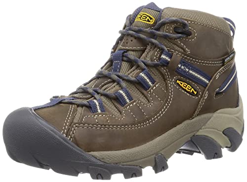 KEEN Women's Targhee 2 Mid Height Waterproof Hiking Boots, Goat/Crown Blue, 9.5 US - Image 4