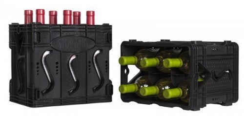 STORViNO Nero Storvino Nero 6 Bottle Wine Storage Container Set of 4 