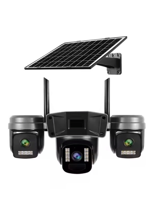 TIGER 4G SIM Card Solar Outdoor Security Camera with Triple 9MP Lenses, 360° Pan-Tilt Monitoring, AI Motion Detection, Full Color Night Vision, Rechargeable Battery, Remote App Control - Image 2