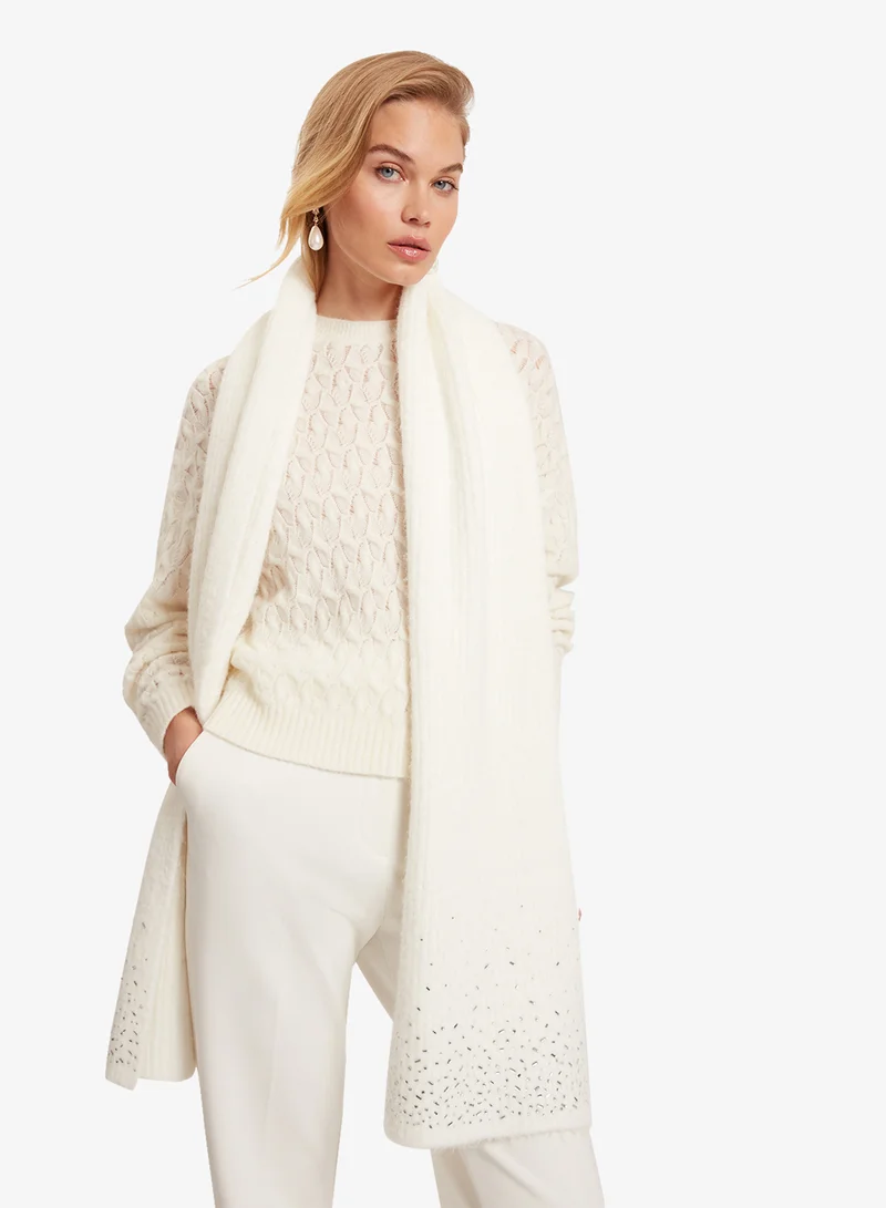 Ted Baker Keriisa Rhinestone Detail Knitted Scarf