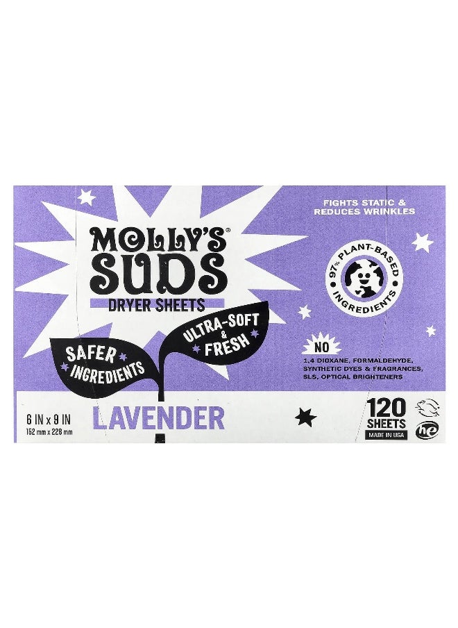 MOLLY'S SUDS Molly's Suds, Dryer Sheets, Lavender, 120 Sheets  - Image 1