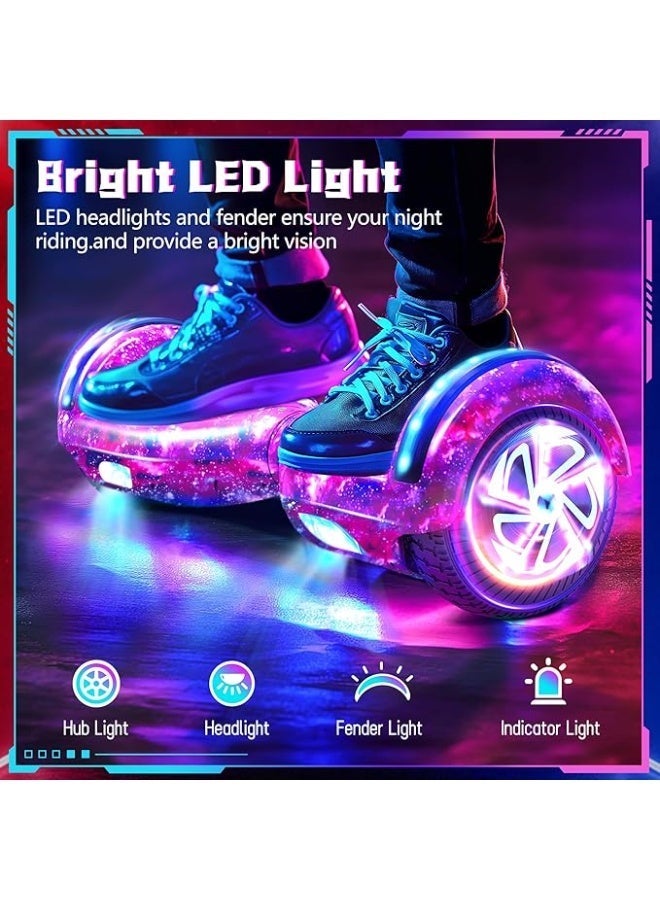 Smart balance electric hoverboard for kids, 6.5 inches - multi color - Image 5