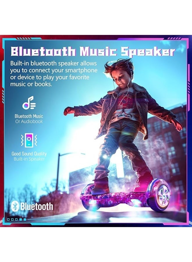 Smart balance electric hoverboard for kids, 6.5 inches - multi color - Image 4