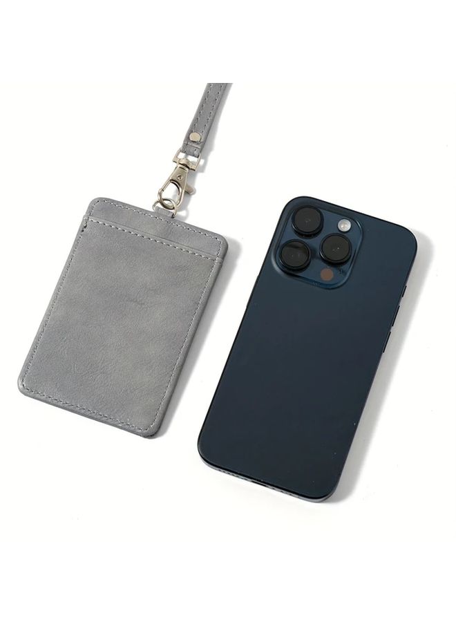 Pink Heavy Duty Double Sided ID Card Holder With Neck Strap - Image 3