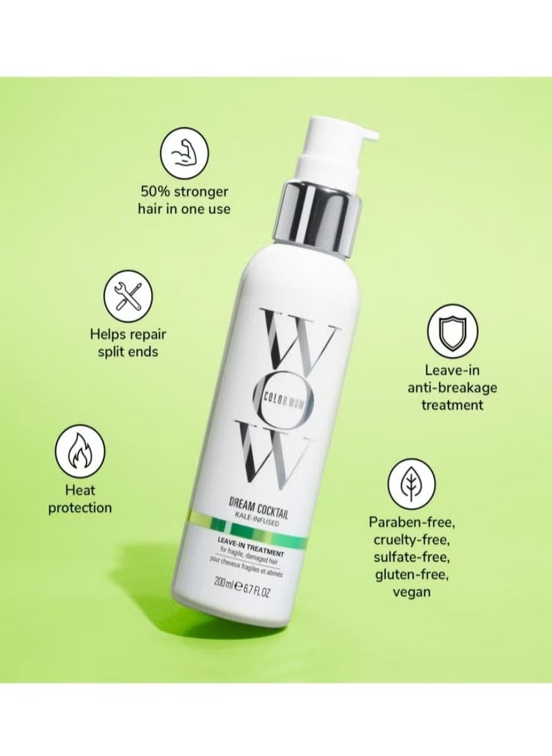 COLOR WOW Dream Cocktail Kale Infused – Leave-In Treatment for Fragile, Damaged Hair | Reduce Breakage by 50% & Powerful Heat Protection