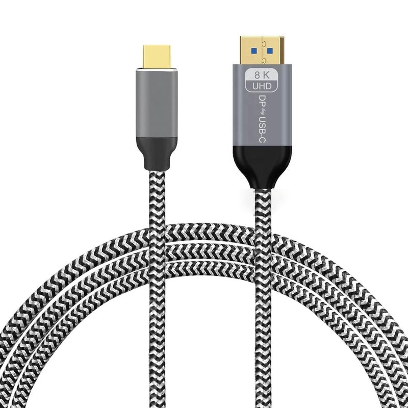 Tobo 8K Bi-Directional USB C To DisplayPort Cable 1.8m [ 8K@60Hz, 4K@144Hz ] DP 1.4 To USB4 Type C Adapter For Thunderbolt 3/4 M-Book Pro Air M4 Phone 16 15 Pro Pad XPS 13/15 S25 Ultra G8 G9 TD-1520CC - Image 1