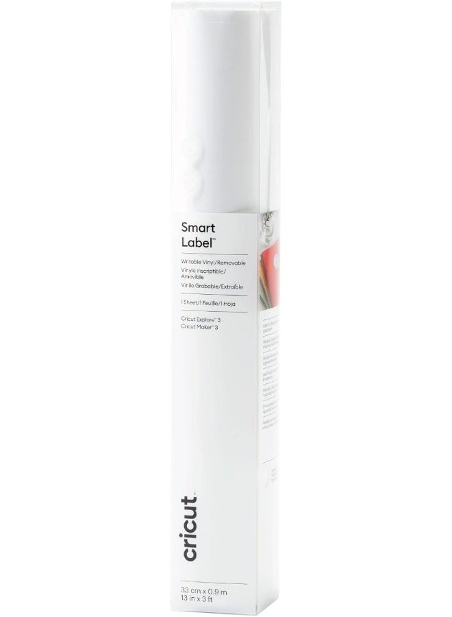 Cricut Smart Label Writeable Vinyl Removable  Transparent  0.9M (3Ft)  Self Adhesive Roll  For Use With Explore 3 And Maker - Image 1