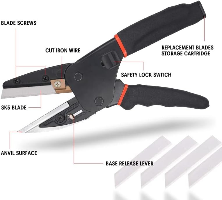SEVIA Sevia Heavy Duty Multifunctional Scissors Multi Power Cutting Tool Wire Crimping Tool for Heat Shrink Connectors Ratcheting Wire Crimper Tool Crimping Pliers - Image 2
