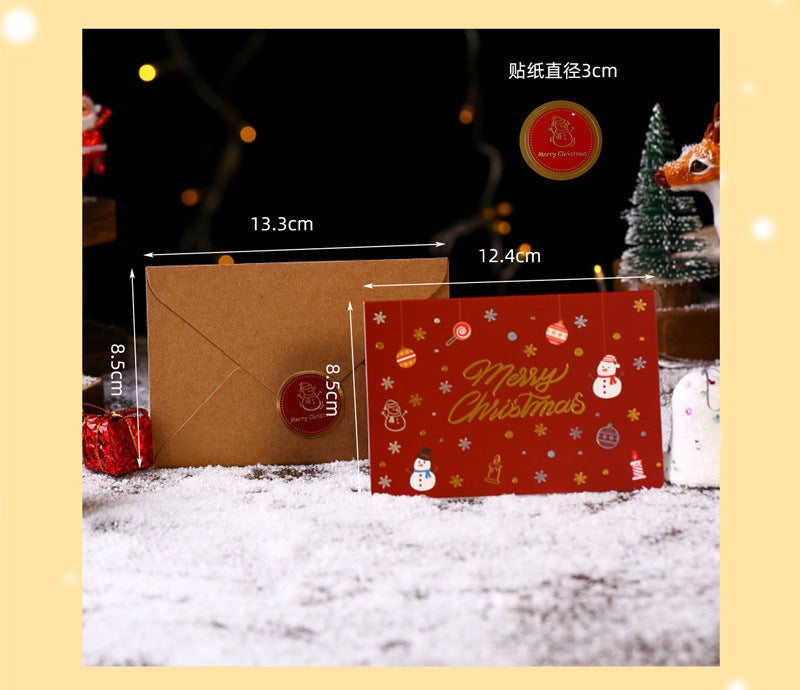 Christmas Greeting Card High-Grade Gilding English Ins Style Christmas Blessing Card Christmas Eve Diy Message Greeting Card - Image 3