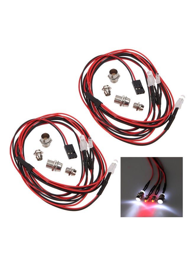 إسكدنيا مجموعة مصابيح بإضاءة LED مقاس 1/10 لسيارات HSP التي تعمل بجهاز تحكم عن بعد مكونة من قطعتين - Image 1