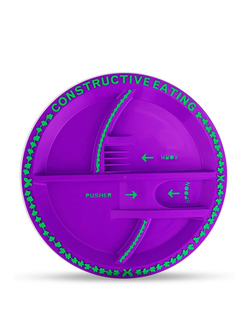 Eazy Kids Eating Plate - Garden Purple - Image 1