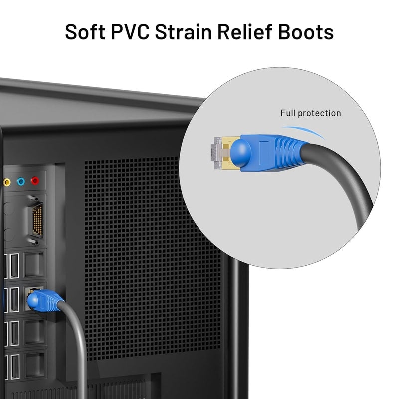 SPYTEK {Pack of 100) Cat5E Cat6 Rj45 Plugs Ethernet Network Cable Strain Relief Socket Boots Caps RJ-45 Connector Silicone Cap ((Many-Colored)) - Image 3