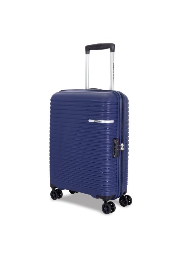 American Tourister Cabin Liftoff+ with TSA Lock & 8 Wheel, 55 CM Small Hard PP Suitcase for Travel/Trolley Bag for Travel/Travel Bag with Double Wheel for Women & Men - Midnight Blue - Image 1