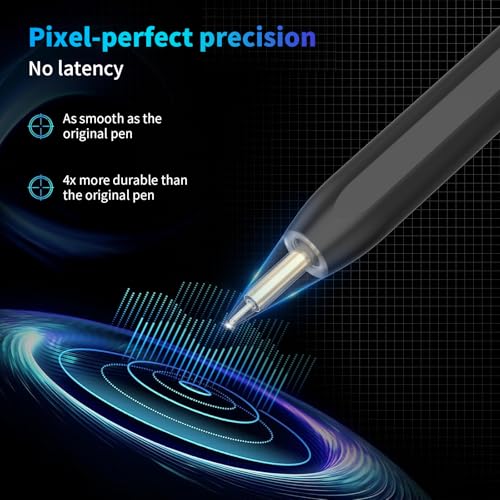 AMZBOSS Stylus Pen for iPad 2018-2025, USB C Fast Charging Magnetic Pen with Tilt Sensitivity & Palm Rejection, Pencil for IPad a16/6/7/8/9/10/11, iPad Pro 11"/12.9"/M4, iPad Air 3/4/5/M2/M3, Black - Image 3