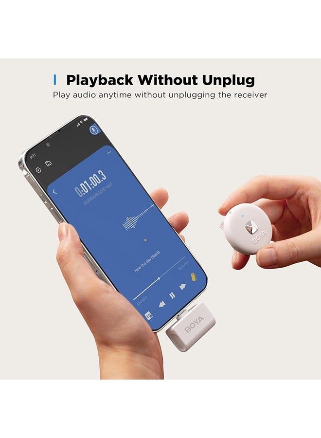 BOYA Omic-D Wireless Lavalier Microphone for iPhone MFi Certified, Noise Cancelling Lapel Microphone Wireless with Magnetic Clip iPhone Microphone for Video Recording YouTube Vlog - Image 2