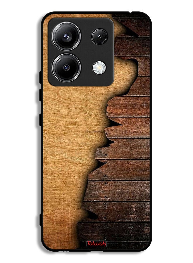 Tolwak Xiaomi Redmi Note 13 Pro 5G Protective Case Cover Vintage Wood Pattern - Image 1