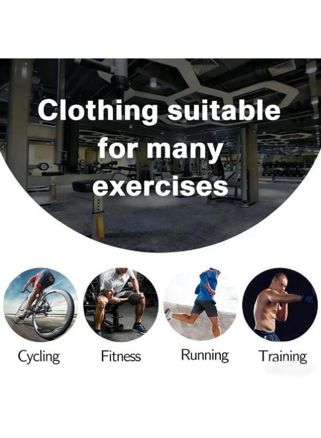 فوريول طقم بدلة ساونا للرجال، بأكمام طويلة وبنطال، لحرق المزيد من السعرات الحرارية والتعرق بشكل أكبر، زي رياضي مُعزز للتعرق لإنقاص الوزن - Image 5