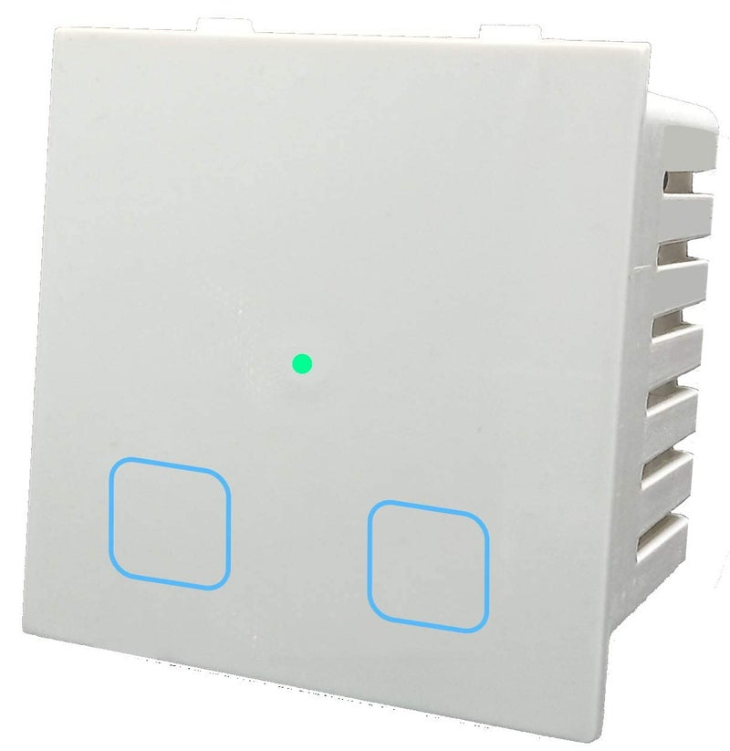 Smarteefi Touch 2 Port WiFi Smart Switch, Execute Schedule Even if no Internet, Compatible with Alexa/Google Home (White) - Image 1