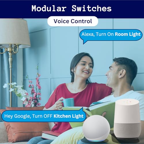 Smarteefi Touch 2 Port WiFi Smart Switch, Execute Schedule Even if no Internet, Compatible with Alexa/Google Home (White) - Image 4