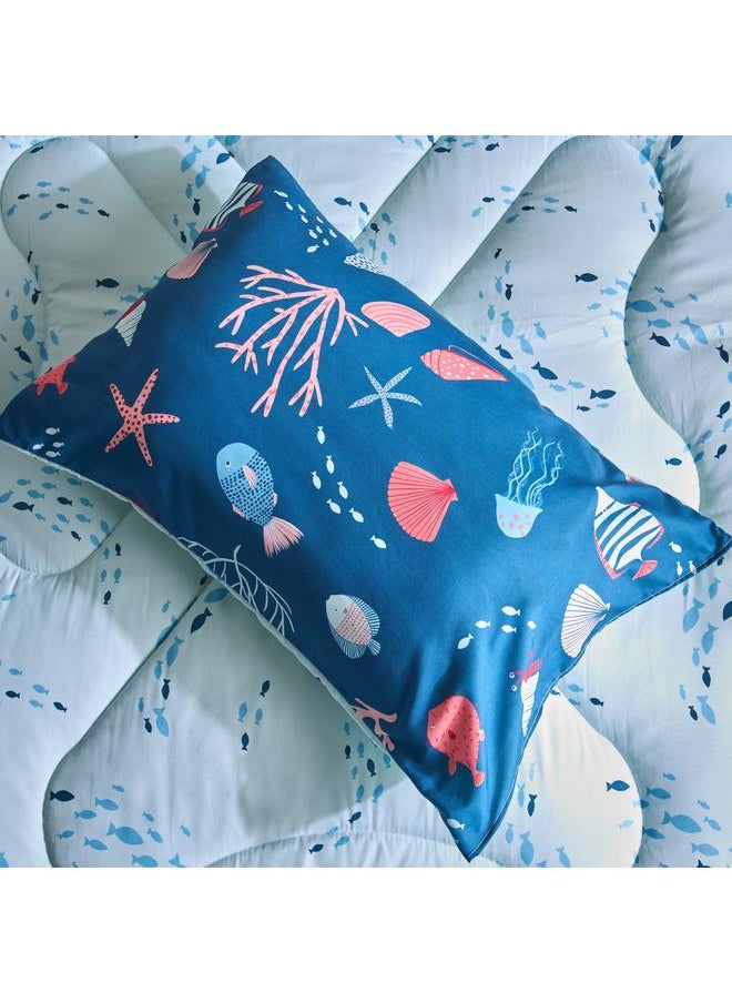 Home Box - Joy 2-Piece Sea World Fishes Twin Microfibre Comforter Set - 160x220 cm - Image 1