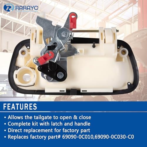 RARAYC Tailgate Handle Liftgate Latch Handle White for 20002006 Toyota Tundra Replaces 690900C010 690900C030C0 - Image 5