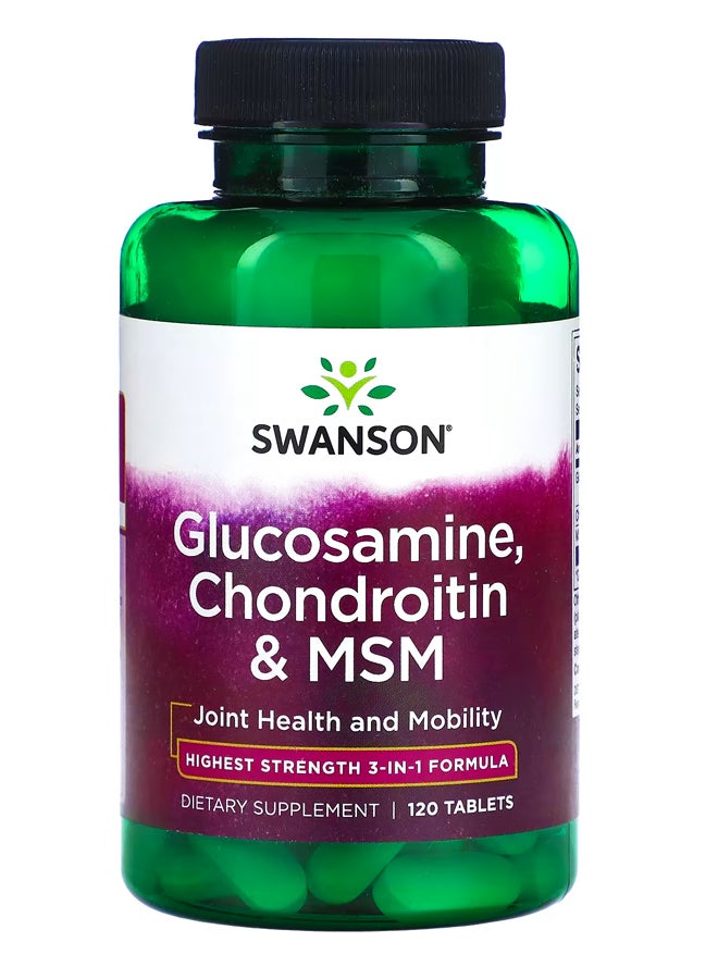 سوانسون جلوكوزامين ، كوندروتن وميثيل سلفونيل ميثان ، 120 قرصًا