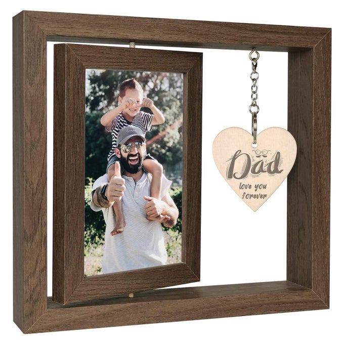DAD LOVE YOU FOREVER GIFTS FROM DAUGHTER SON DAD PICTURE FRAME FOR BIRTHDAY FATHERS DAY DISPLAY TWO 4X6