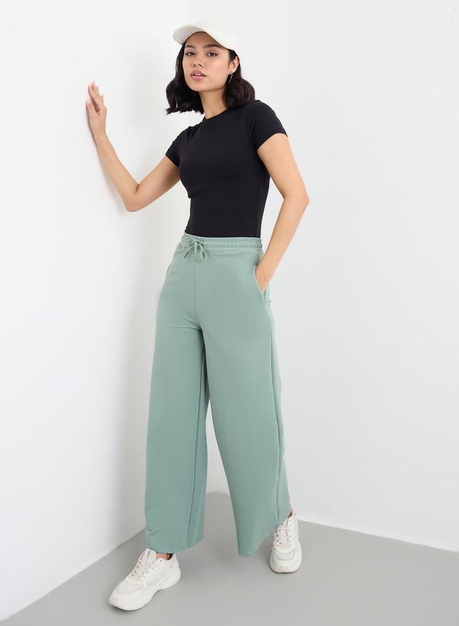 Styli Wide Leg Joggers with Side Pocket - Image 1