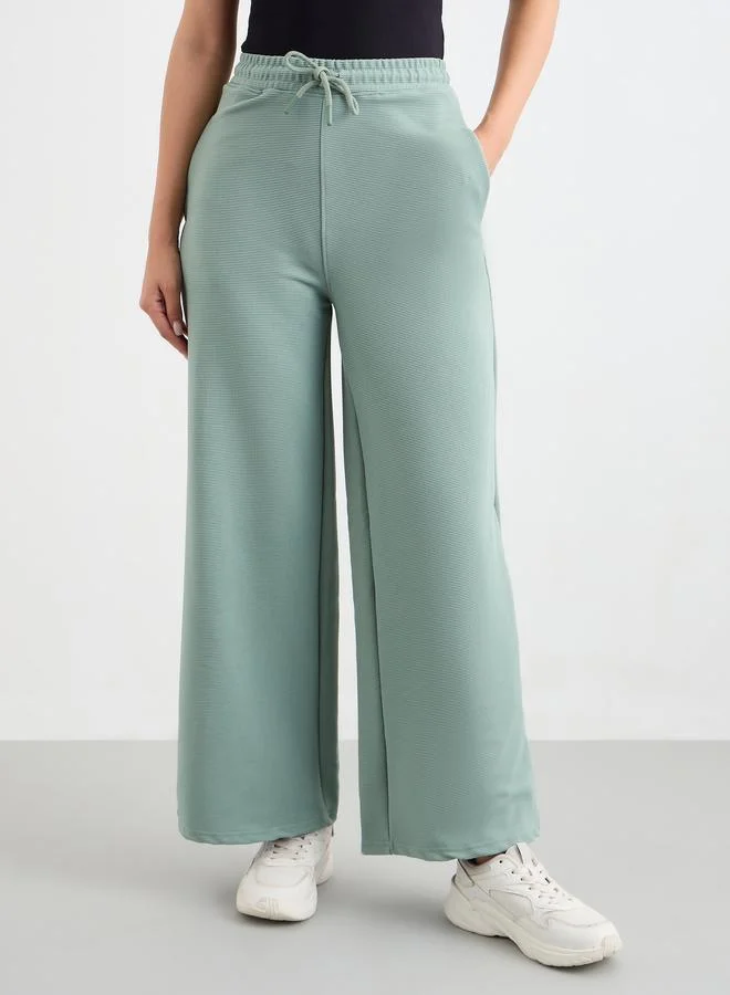 Styli Styli Wide Leg Joggers with Side Pocket