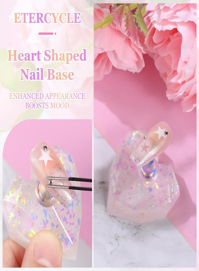 Etercycle Nail Stand, 2 Set Nail Holder For Painting Nails, Magnetic Press On Nail Kit Nail Tech Must Haves Practice Acrylic Nail Art Tools for Home DIY Salon Nails Display with 96 Pcs Sticky Putty - Image 5