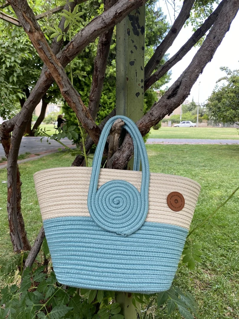 بدز ديري Jute Straw Look Handbag Beach Bag Shoulder Bag