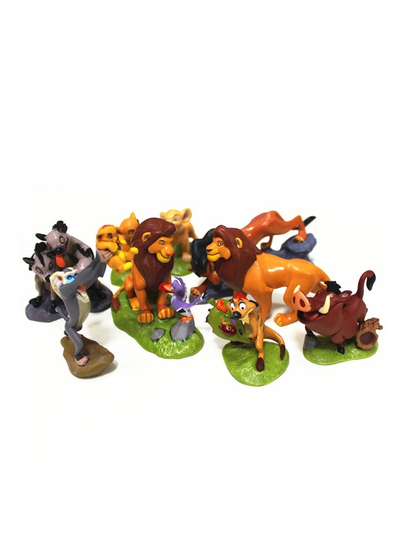 9 Lion King Prince Revenge figurines, ornaments, Simba toy dolls, Mufasa Scar Nana Pengpeng dolls  - Image 1