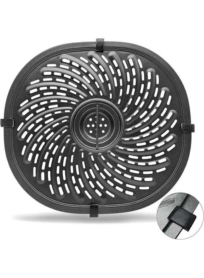 ALJ Upgraded Air Fryer Crisper Plate For PowerXL Gowise 7QT Air Fryers with Rubber Bumpers, Nonstick Coating Grill Pan Plate, Air Fryer Rack Replacement Parts Accessories, Dishwasher Safe - Image 1