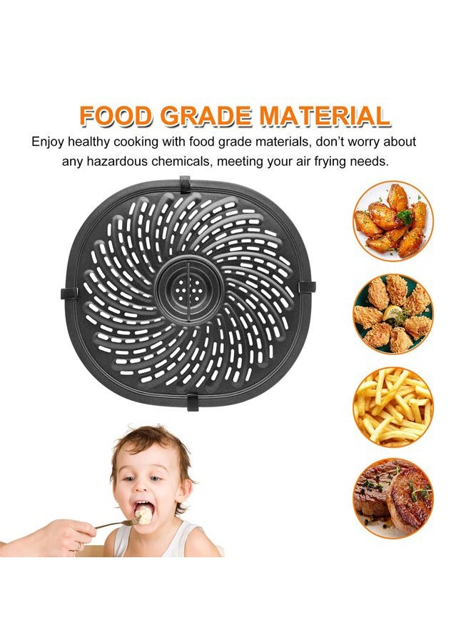 ALJ Upgraded Air Fryer Crisper Plate For PowerXL Gowise 7QT Air Fryers with Rubber Bumpers, Nonstick Coating Grill Pan Plate, Air Fryer Rack Replacement Parts Accessories, Dishwasher Safe - Image 4