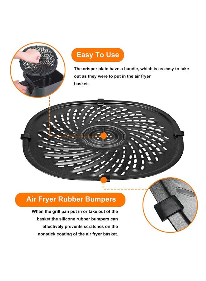 ALJ Upgraded Air Fryer Crisper Plate For PowerXL Gowise 7QT Air Fryers with Rubber Bumpers, Nonstick Coating Grill Pan Plate, Air Fryer Rack Replacement Parts Accessories, Dishwasher Safe - Image 5