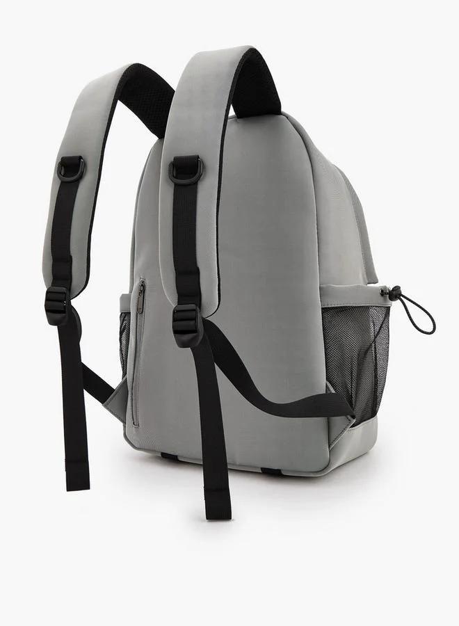 Missy GREY Solid School Backpack With Front Bungee Cinch - 34x16.5x46.5 CM for Women | Best Price UAE