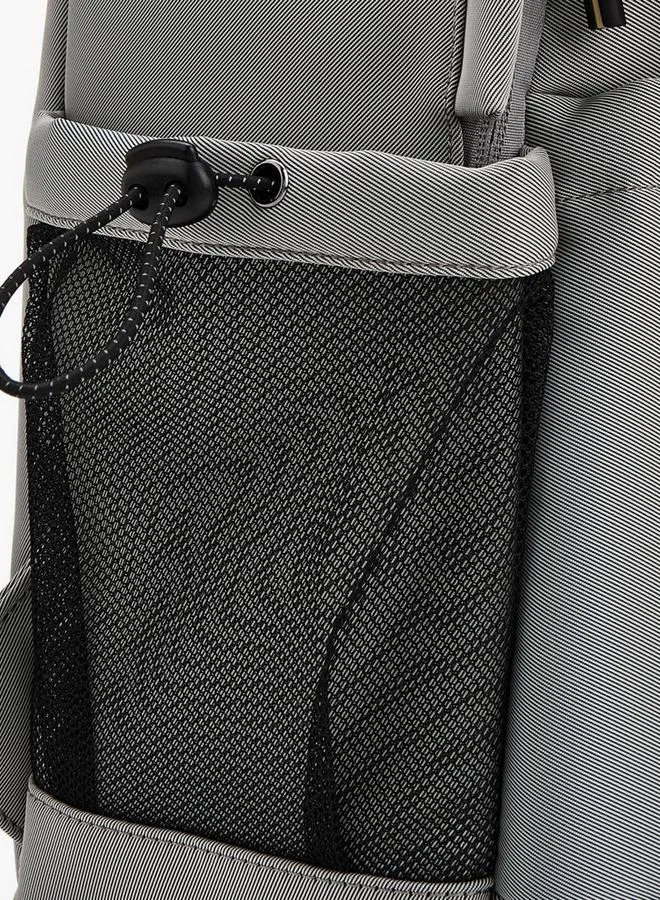 Missy GREY Solid School Backpack With Front Bungee Cinch - 34x16.5x46.5 CM for Women | Best Price UAE