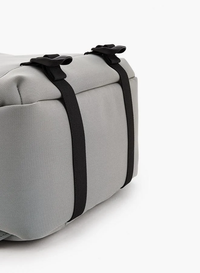 Missy GREY Solid School Backpack With Front Bungee Cinch - 34x16.5x46.5 CM for Women | Best Price UAE