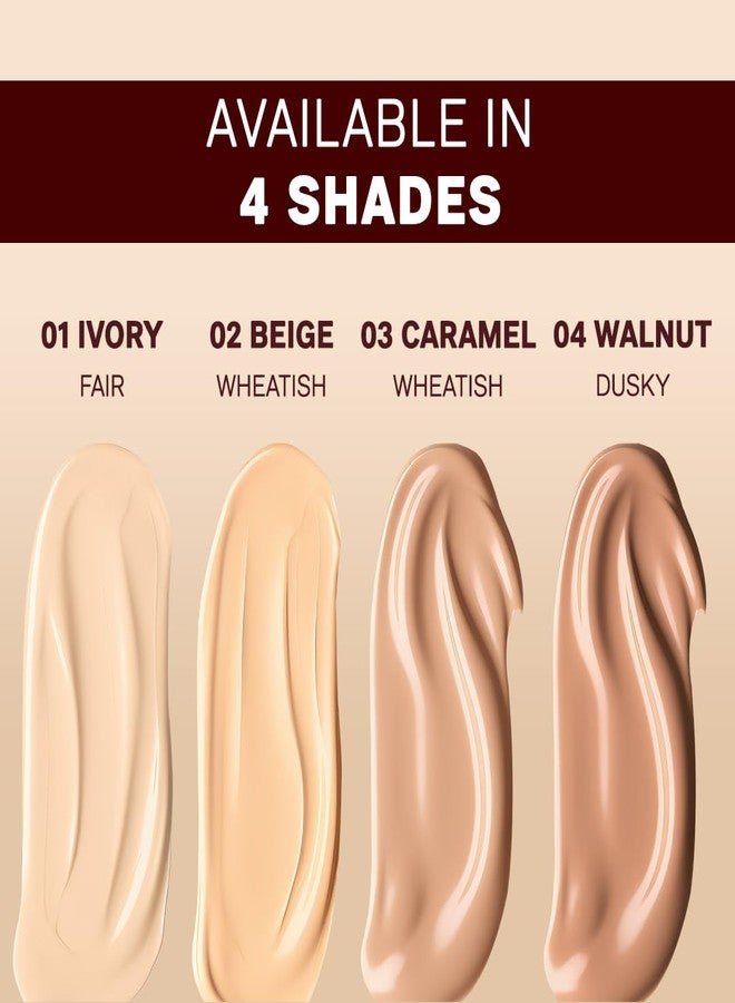 FLiCKA Tomato Liquid Foundation for Face Makeup 30ml | Light to Medium to Buildable Coverage | Moisturizing, Lightweight & Long Lasting | All Skin Types | 04 Walnut - Image 4