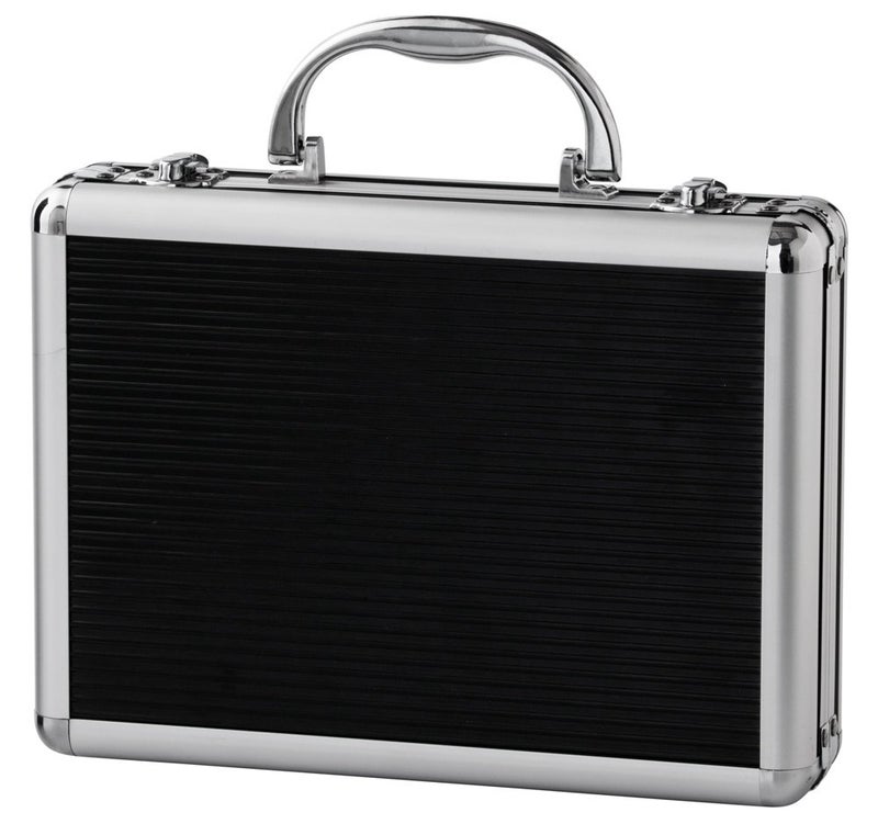 Casemaster Legion Aluminum Dart Case Holds 9 Steel Tip and Soft Tip Darts with Extra Space to Keep Flights in Shape, and Numerous Pockets and Tubes for Storage of Accessories,Black - Image 1