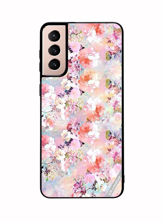 VR CREATIVE Protective Case Cover For Samsung Galaxy S21 Plus 5G Flower Design Multicolour - Image 1