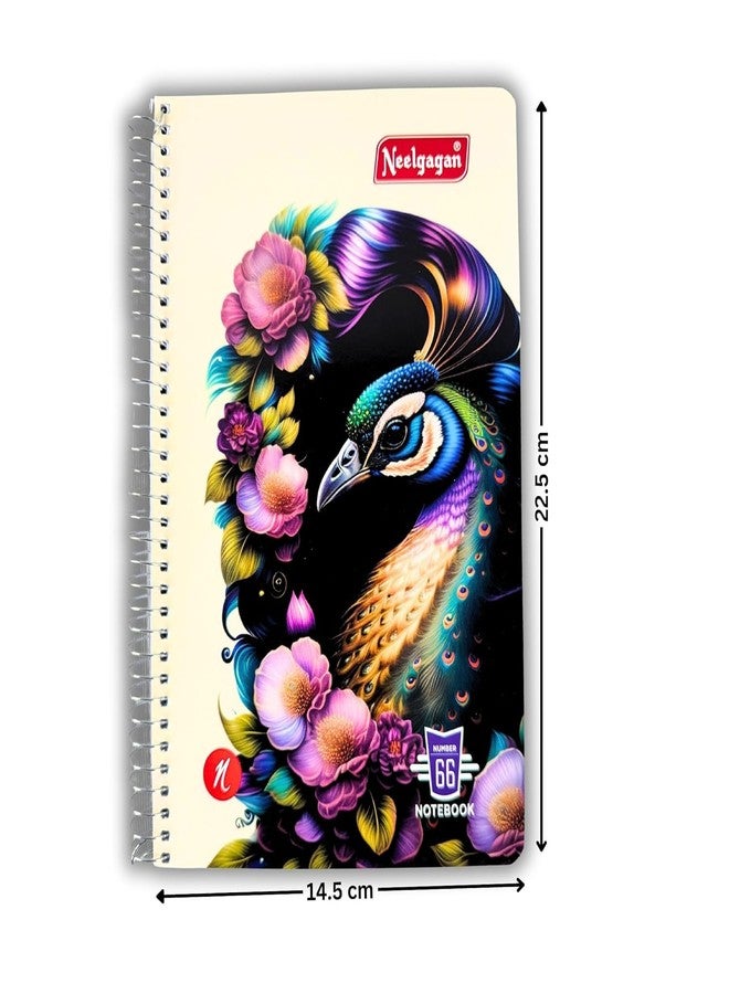 NEELGAGAN دفتر نيلغاجان حلزوني رقم 66، 160 صفحة، (14.5 سم × 22.5 سم)، عبوة من 5 دفاتر - Image 2