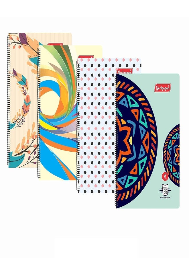 NEELGAGAN دفتر نيلغاجان حلزوني رقم 66، 160 صفحة، (14.5 سم × 22.5 سم)، عبوة من 5 دفاتر - Image 1