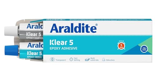 Araldite Klear 5, 26g (R & H 13 g), Fast Setting Transparent Epoxy Adhesive, Clear Epoxy with Setting Time of 5 Mins for Quick Bonding & Repair, Glue for Fast Permanent Repair - Image 3