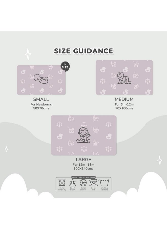 R for Rabbit Waterproof Quick Dry Sheet For Baby | Anti-Piling Fleece Extra Absorbent Instant Dry Sheet For Baby Bed | Baby Cot Protector Sheet | Baby Bed Protector (Size-S,Grey)  - Image 5